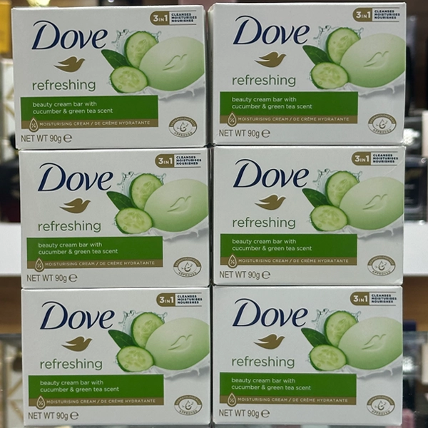 صابون داو سبز رفرشینگ خیار و چای سبز 90 گرم | Dove Refreshing Soap (beauty cream bar with cucumber & green tea scent) 90gr